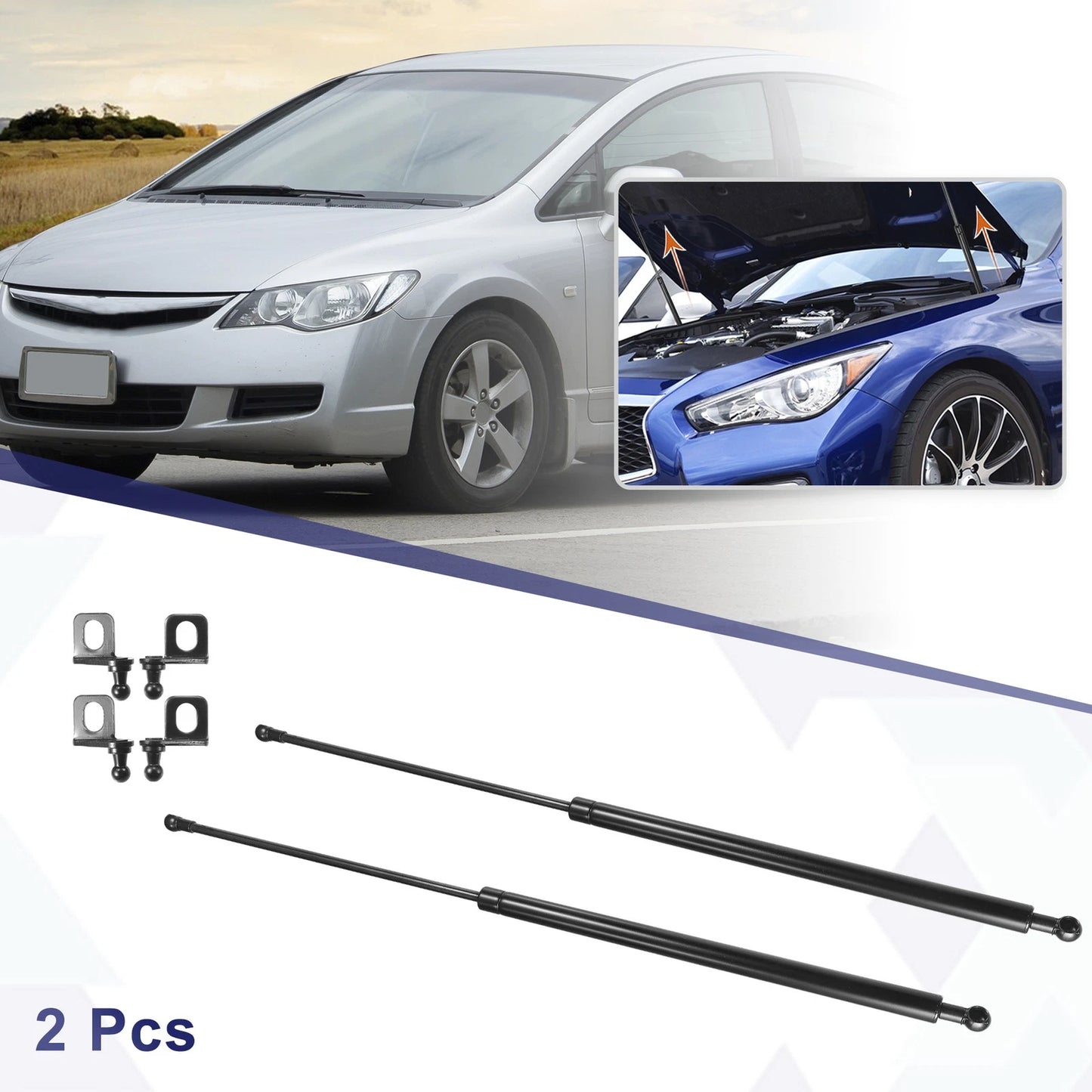 Front Hood Lift Supports for Honda Civic (FA/FD/FG/FK/FN) 05-11