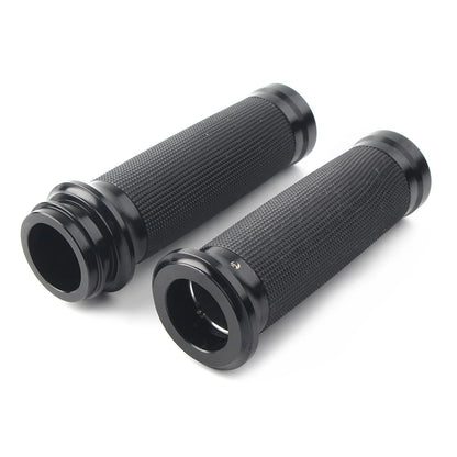 1" Black CNC Hand Grips for Harley Davidson Touring Sportster Dyna (2000-2023)