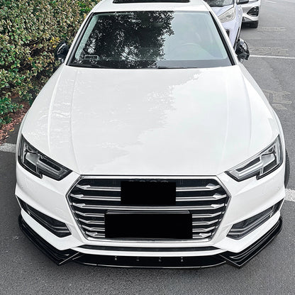 Front Spoiler Lip Splitter Kit for Audi A4 B9 Sline (2017-2019)