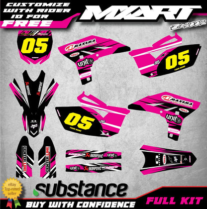 Graphics Kit for Yamaha YZ 250F (2010-2013) - Digger Pink Style