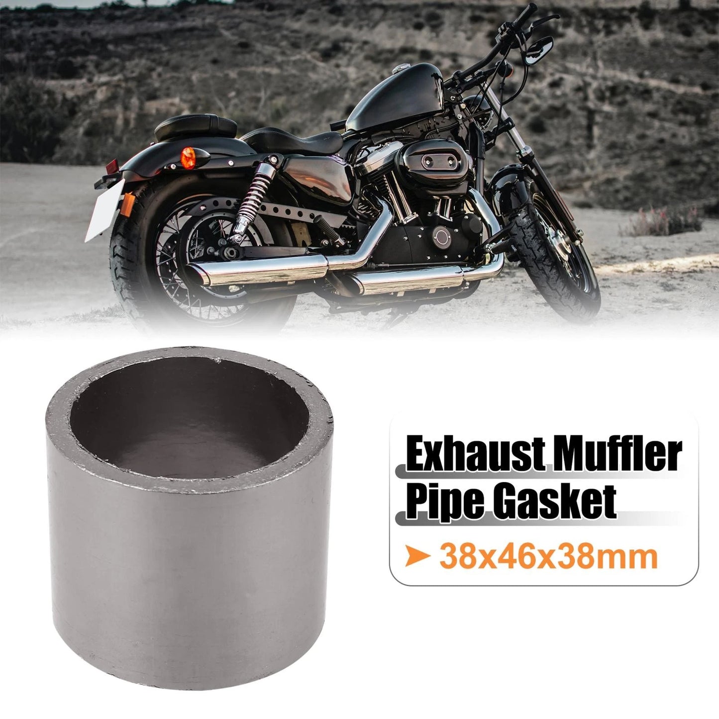 38mm ID 46mm OD Exhaust Muffler Pipe Gasket Graphite Seal Ring for Motorcycle