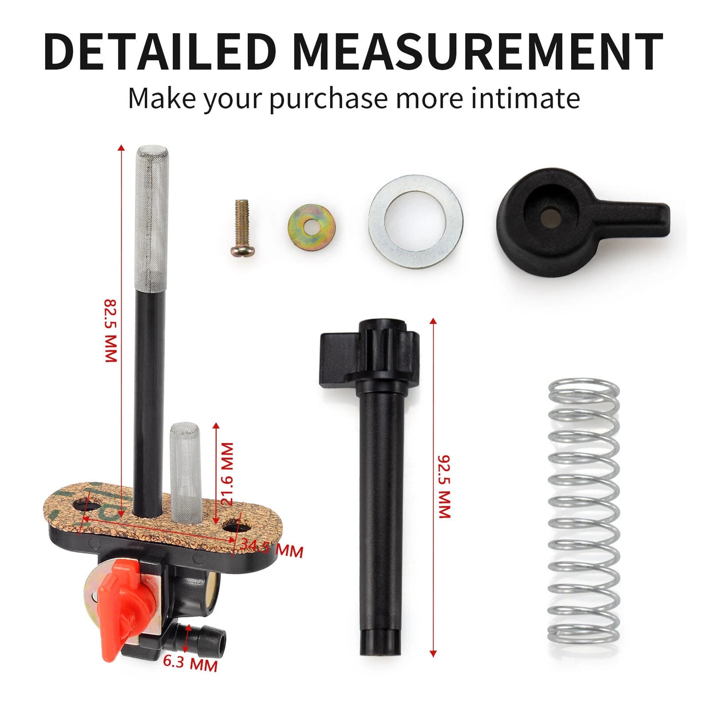 Fuel Valve Petcock Lever Knob Spring for Polaris 250/300/400L Big Boss