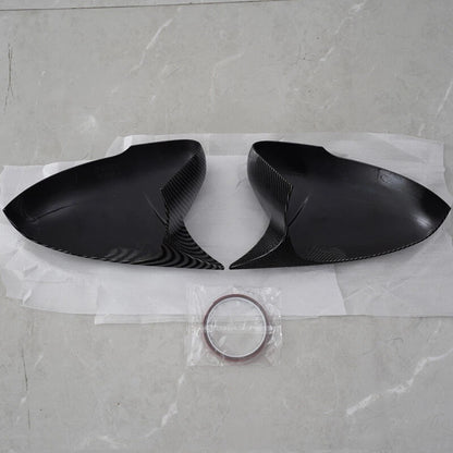 Carbon Black OX Horn Rearview Side Mirror Covers for 2018-2022 KIA Stinger