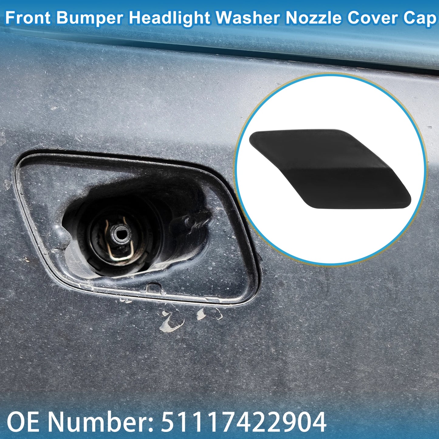 Front Right Washer Nozzle Cover for BMW X6 2015-2019 Unpainted