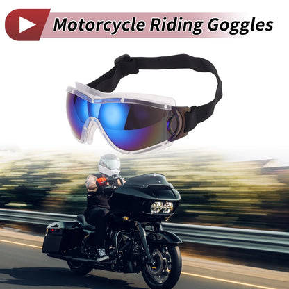 Goggles Colorful Lens White Frame PC PU for Motorcycle