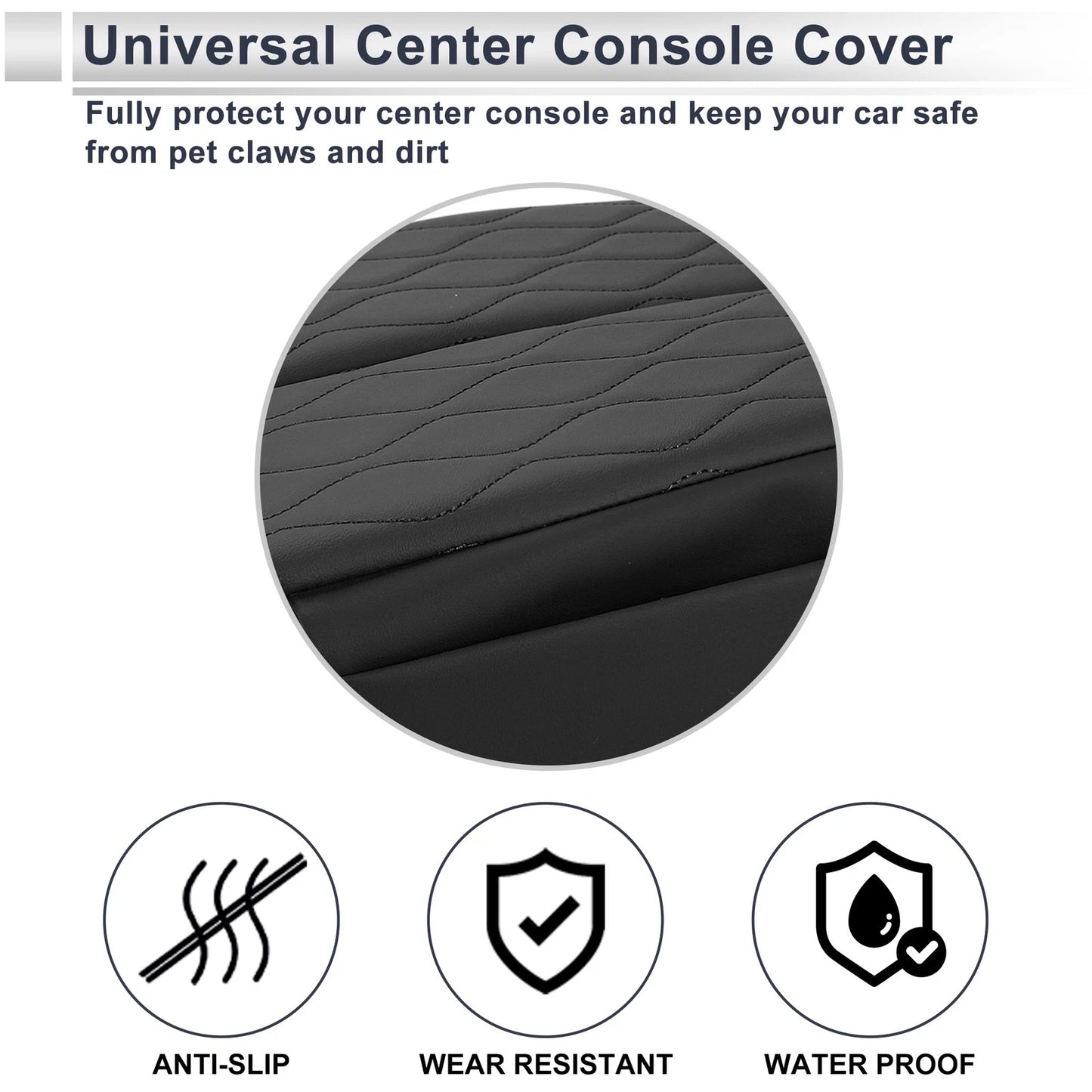 Car Center Console Cover for BMW 5 Series G30 2019-2023 Black Storage Bag