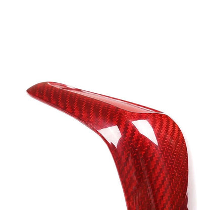 Red Carbon Fiber Gear Shift Knob Cover Trim Fit For Porsche Cayenne 2018-2020