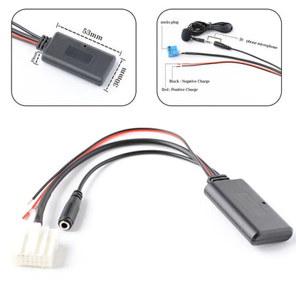 BT AUX Adapter Wireless Radio Stereo Microphone Handsfree for Mazda 2 3 5 6