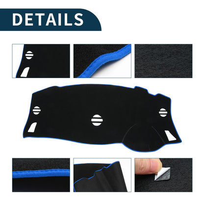 Dashboard Cover Mat for Nissan Elgrand E52 (2010-2024) Black Blue 1 Set