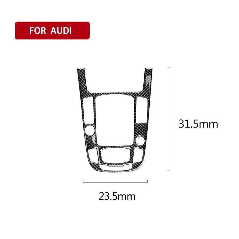 Real Carbon Fiber Gear Shift Knob Panel Cover Trim Fit For Audi A4 B8 2013-2016