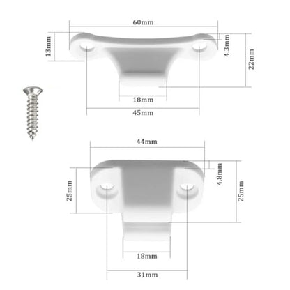 Door Stop Set of 3 with Screws for Boats, Motorhomes, Sliding Doors