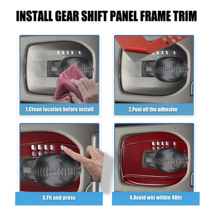 Gear Shift Box Trim Carbon Fiber Pattern Set for Chevrolet Camaro (2017-2019)