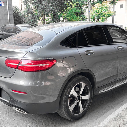 2 x Gloss Black Rear Side Window Louvers for Benz GLC C253 (2016-2022)