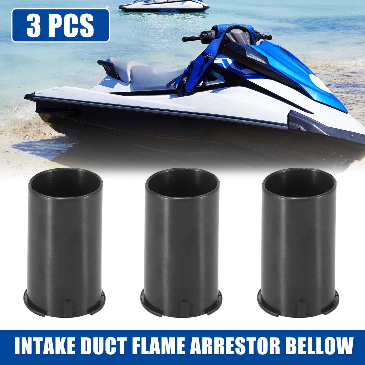 3 x Intake Duct Flame Arrestor Bellow Pipe for Kawasaki