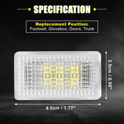 4 x Interior LED Footwell Lights for Tesla Model 3/Y/S/X (2017-2023)