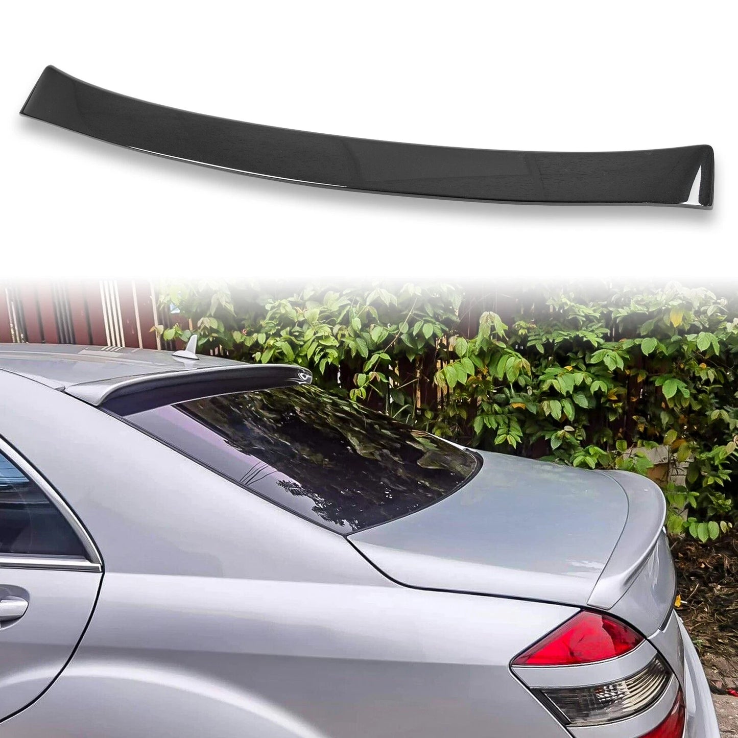 ABS Roof Spoiler for Mercedes Benz W221 Sedan (2007-2013) Iridium Silver