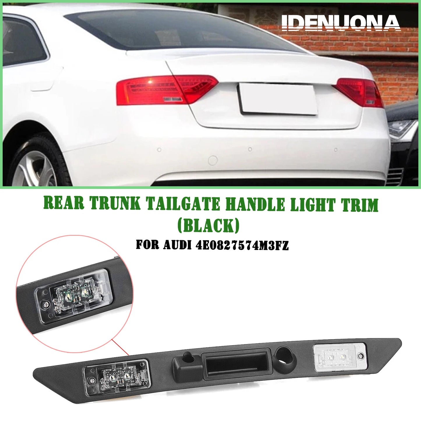 1x Rear Boot Handle with LED for Audi A3 A5 A8 RS5 S5 S8 (2013-2017)