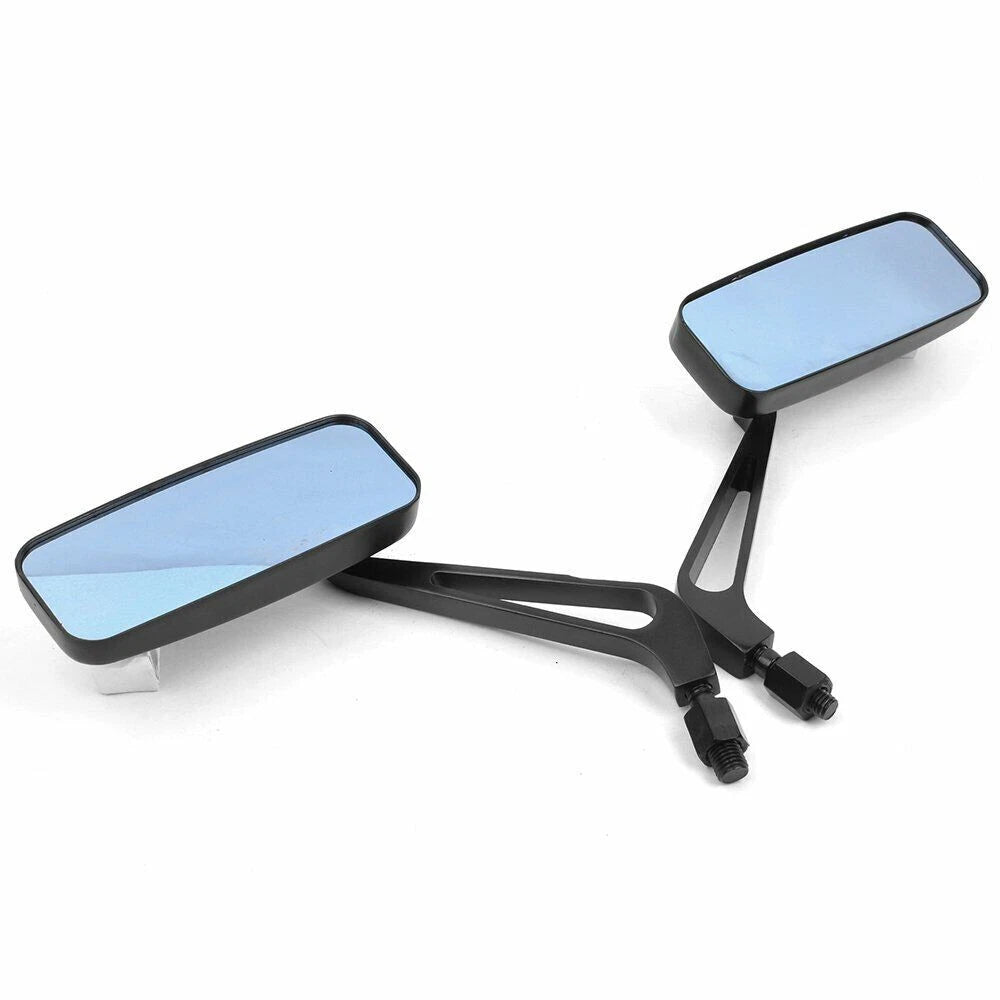 Black Rectangle Motorcycle Mirrors for Harley Road Glide, Touring, Road King
