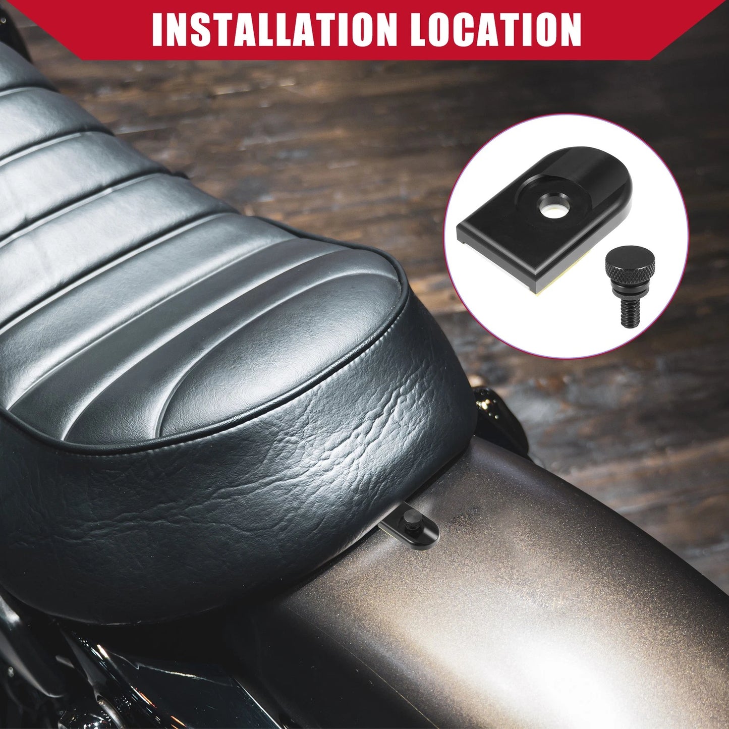1 Set Seat Bolt Screw with Cover for Harley Davidson Touring