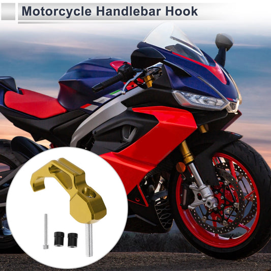 Finger Shape Hook 1 Set Gold Black 68mm Length for Motorcycle