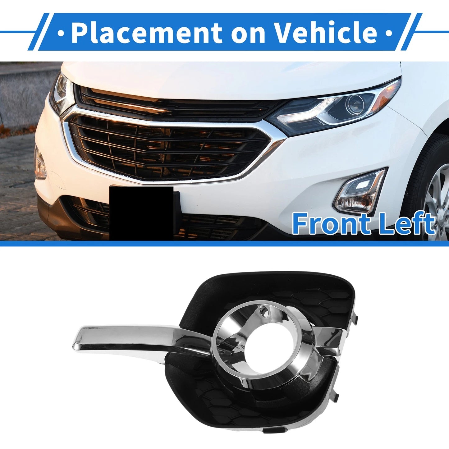 Front Left Fog Light Grill for Chevrolet Equinox (2010-2015)
