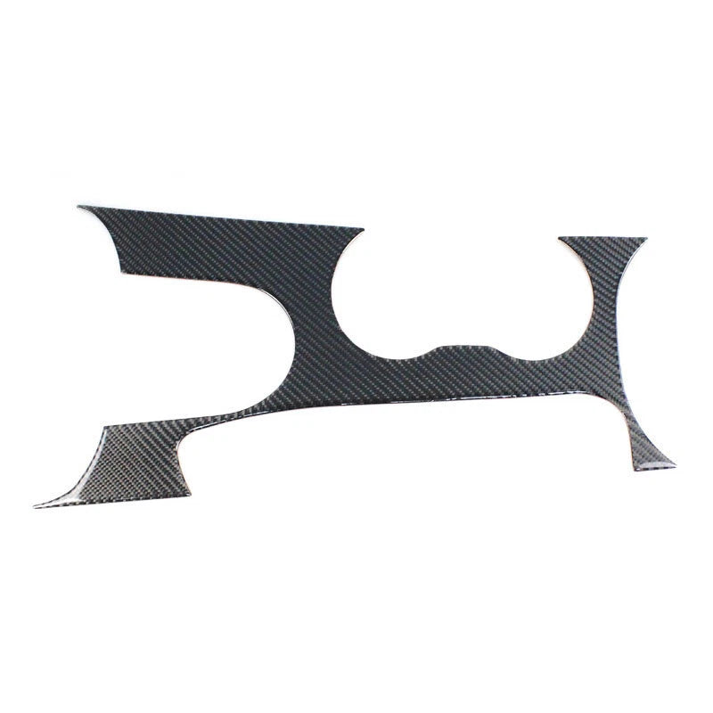 Carbon Fiber Center Console Cup Box Holder Panel Trim For Ford Mustang 2015-2018