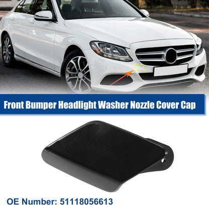 Front Left Headlight Washer Nozzle Cover Cap Black for BMW M3 (2015-2018)