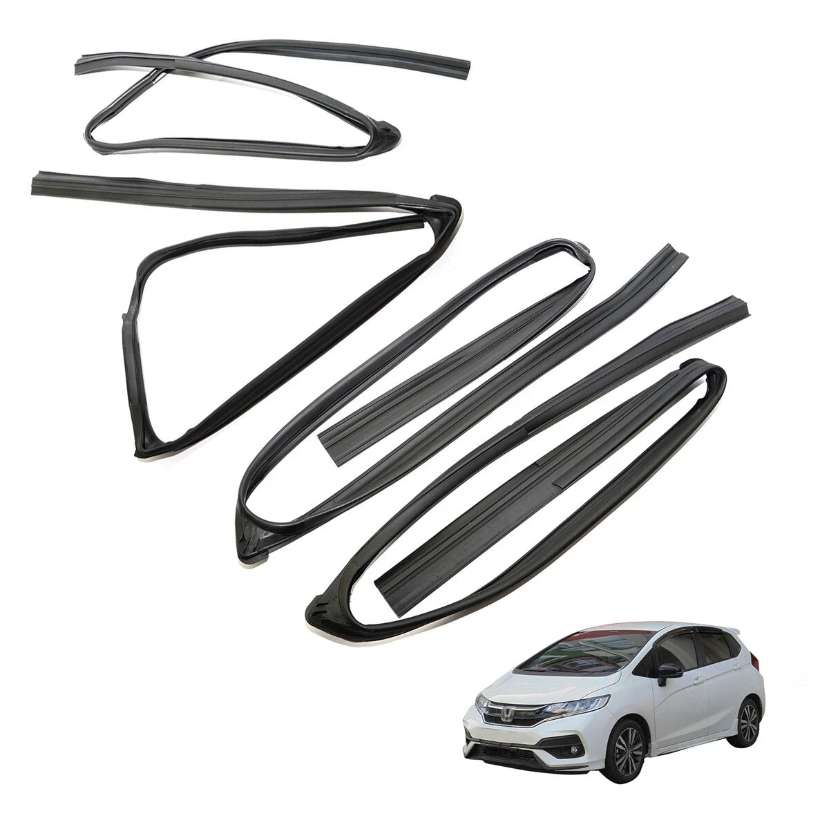 Front Rear Door Glass Run Channel for Honda Fit Jazz 5DR 2015-2020