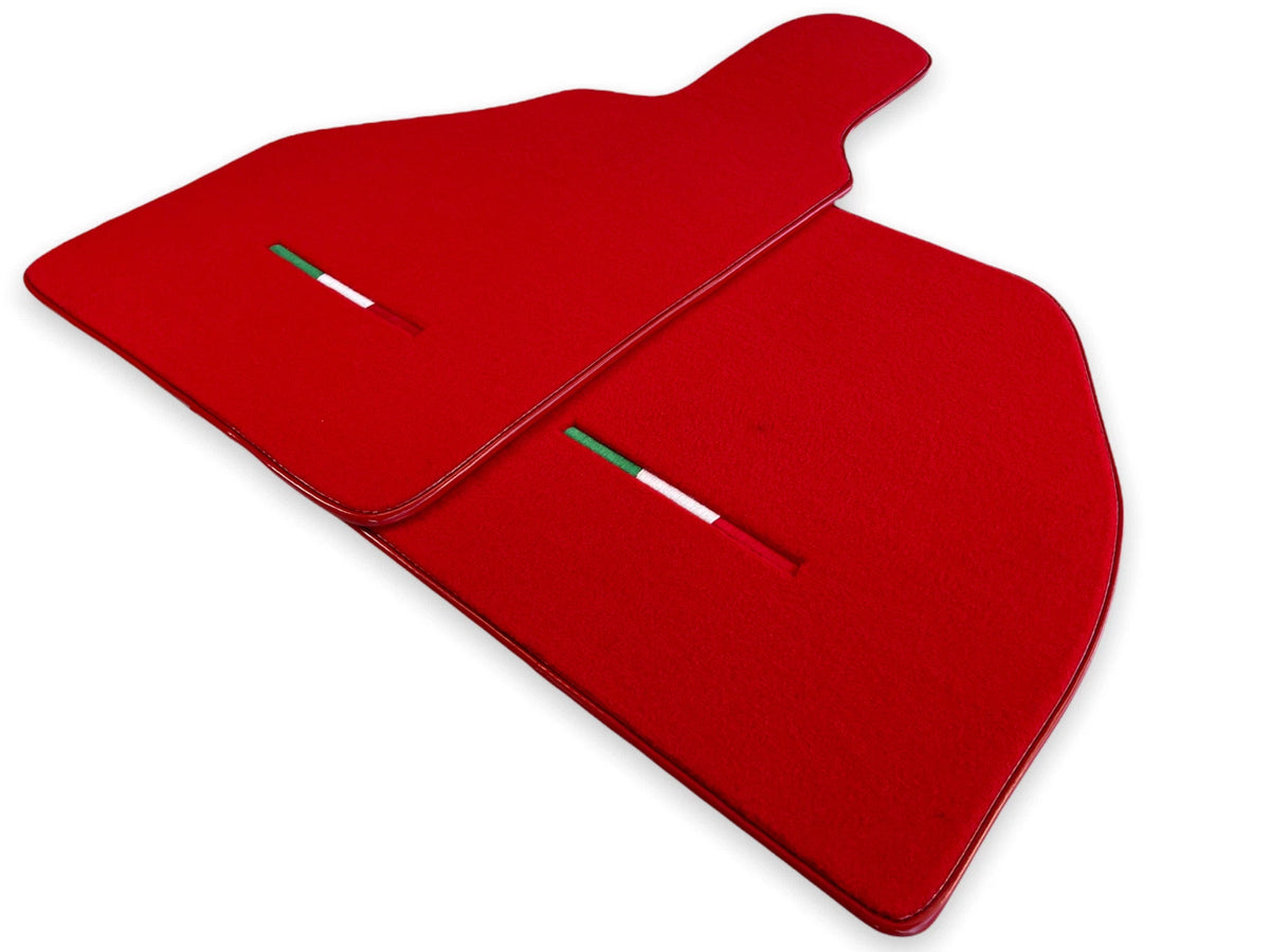Floor Mats for Ferrari F8 Spider Red Tailored Carpets Set with Emblem