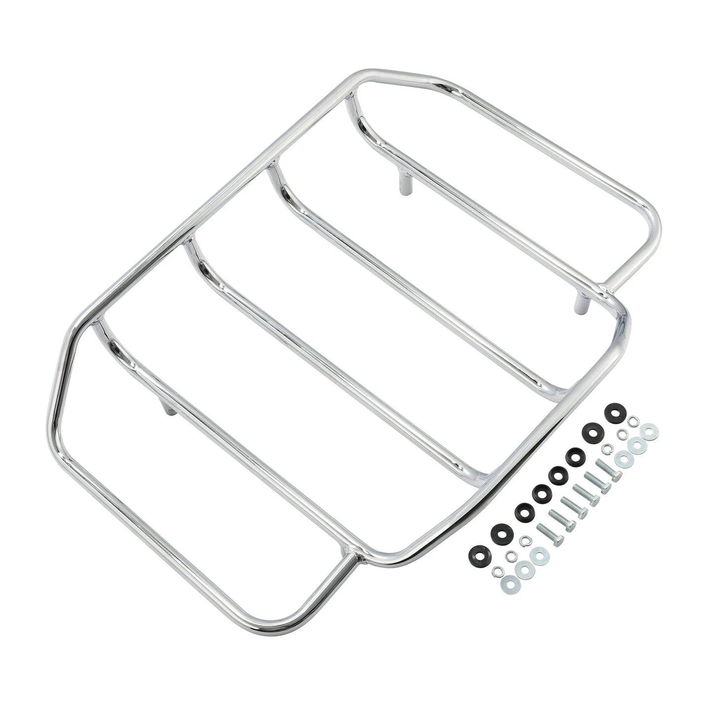 Chrome Luggage Top Rack for Harley Touring Road King Street Glide (2009-2023)
