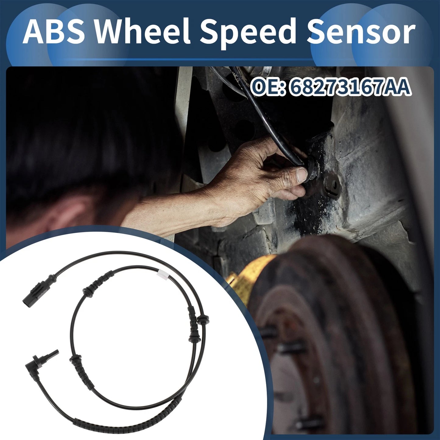 ABS Wheel Speed Sensor for Jeep Renegade 2015-2018 (2 x Rear Sensors)