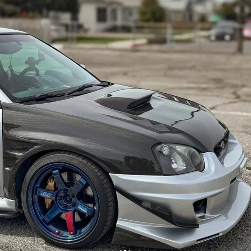 Real Carbon Fiber Fenders Vent Wings for Subaru Impreza WRX STI Sedan 2004-2005