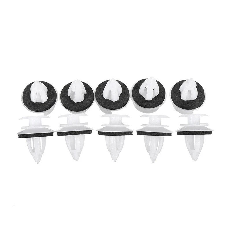 Car Clips / 20 Pcs / White Plastic Retainer With Washers