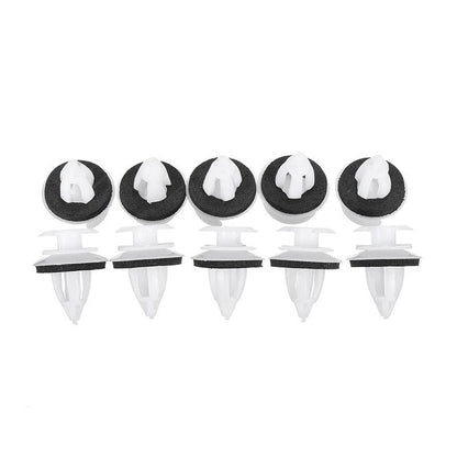 Car Clips / 20 Pcs / White Plastic Retainer With Washers