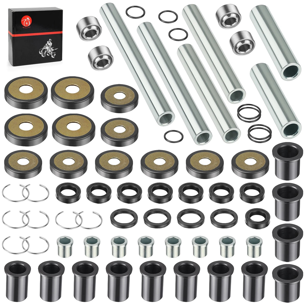 Rear Upper/Lower A-Arm Bushing Shaft Kit for Honda Rincon TRX650 2003-2005