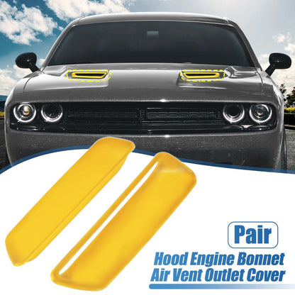 Engine Hood Air Conditioner Outlet Cover Trim Yellow for Dodge Challenger