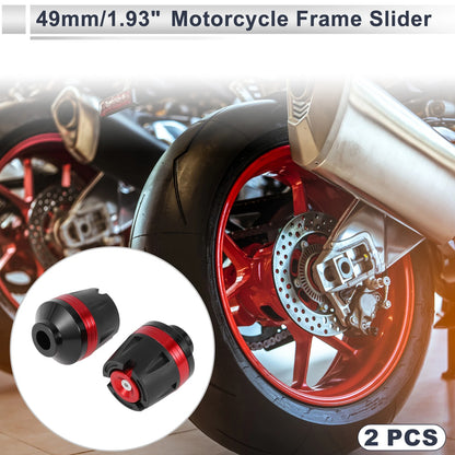 14mm Aluminum Alloy Motorcycle Slider Frame 2 Pcs Red