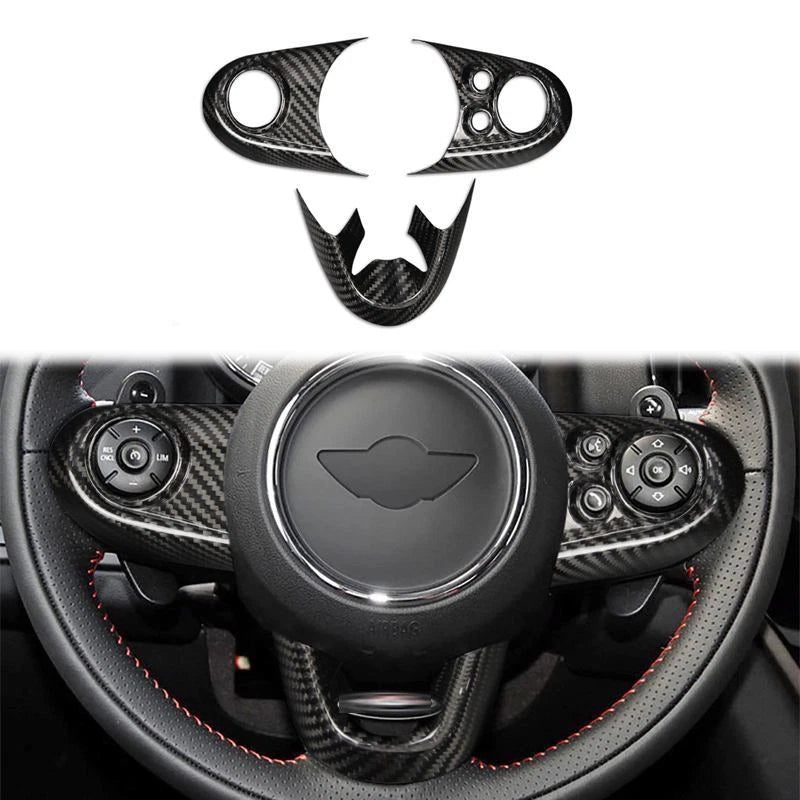 Dry Carbon Fiber Steering Wheel Cover Trim for Mini F54 F55 F56 F57 F60 JCW