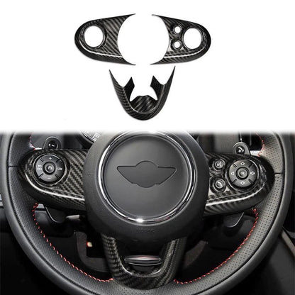 Dry Carbon Fiber Steering Wheel Cover Trim for Mini F54 F55 F56 F57 F60 JCW