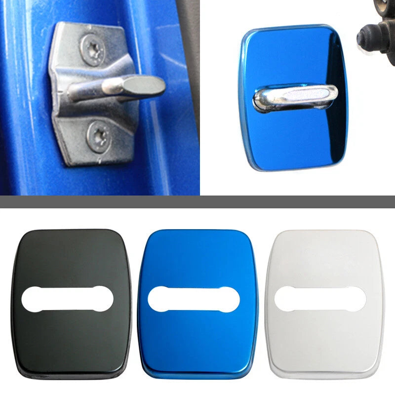 4X Stainless Door Lock Hook Protect Buckle Cover Trim fit For BMW 1 3 4 5 Series