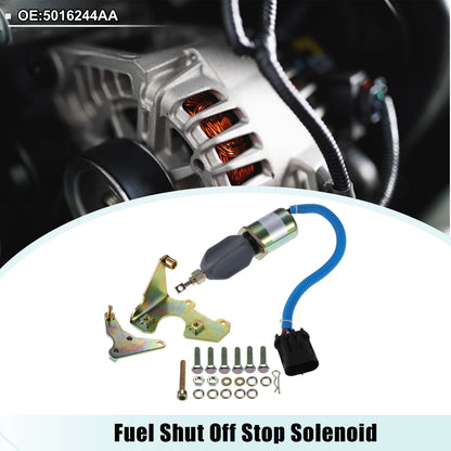1 Set Fuel Shut Off Stop Solenoid Valve for Dodge Ram 2500