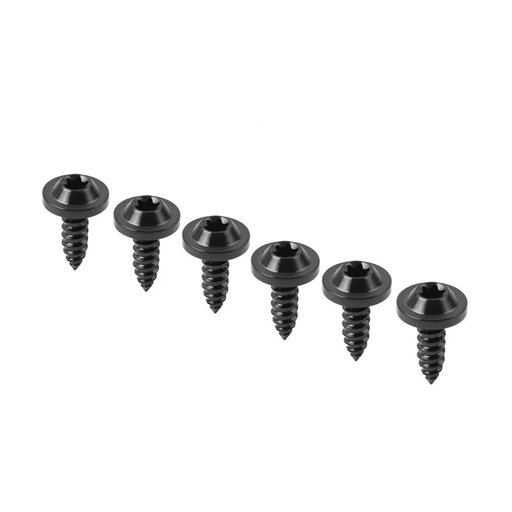 6 x Black Titanium M5x15mm Torx Head Self Tapping Screws for Fastening