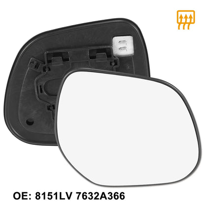 Right Side Heated Mirror Glass w/ Backing Plate for Mitsubishi Outlander (2003-2023)