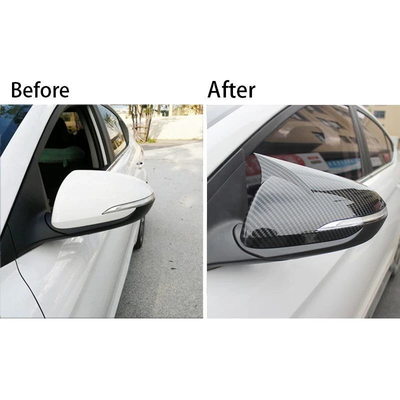 Side Wing Mirror Cover Caps for Hyundai Elantra (2016-2019)  ABS