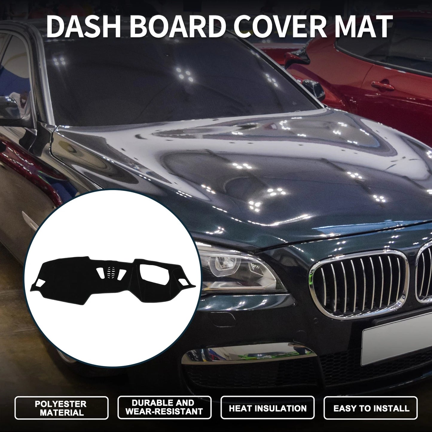 Dashboard Cover Mat for BMW 4 Series (2021) Sun Protector Black