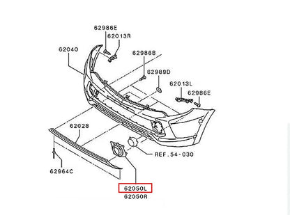 LH Fog Light Cover for Mitsubishi L200 Triton (2015-2018)
