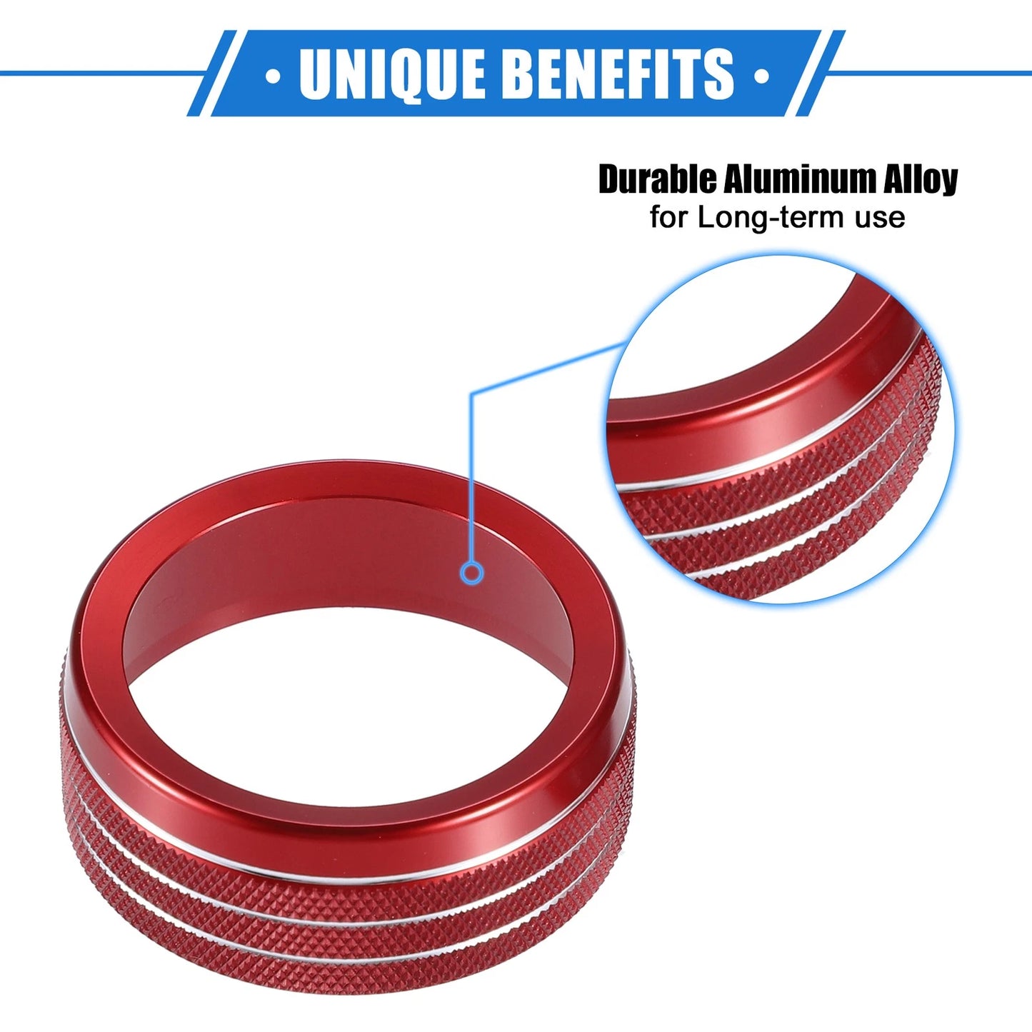 3 x Knob Ring Covers for Dodge Dart (2012 - 2018)