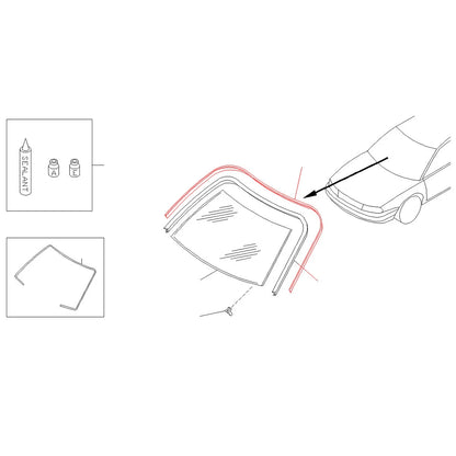 Windshield Upper Center Molding for Nissan AD Y10X Sunny N14 NV