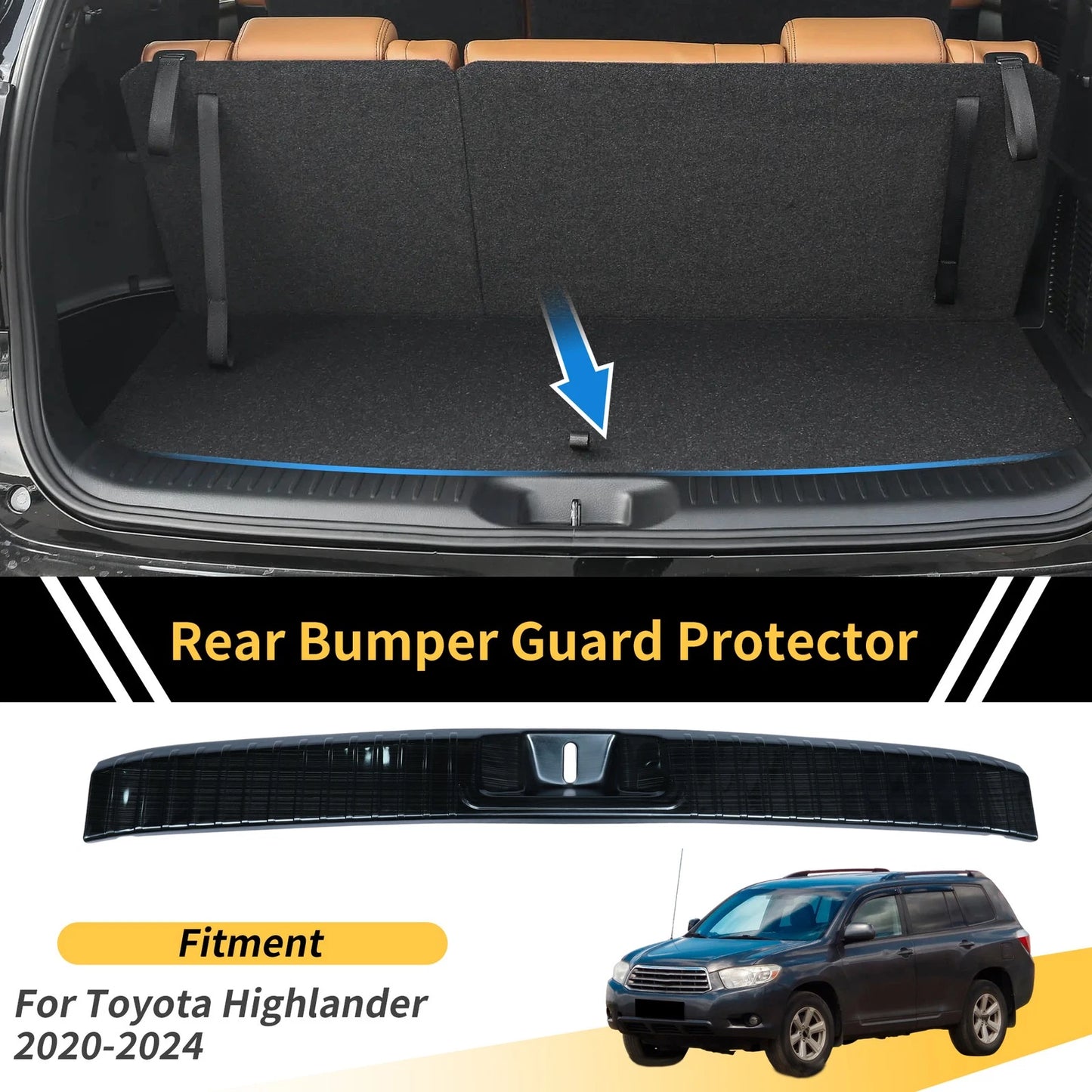 Bumper Guard for Toyota Highlander Titanium Tone 2020-2024