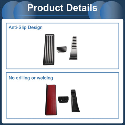 3 x Automatic Foot Accelerator Pedal Covers for Volvo S90 (2017-2023)